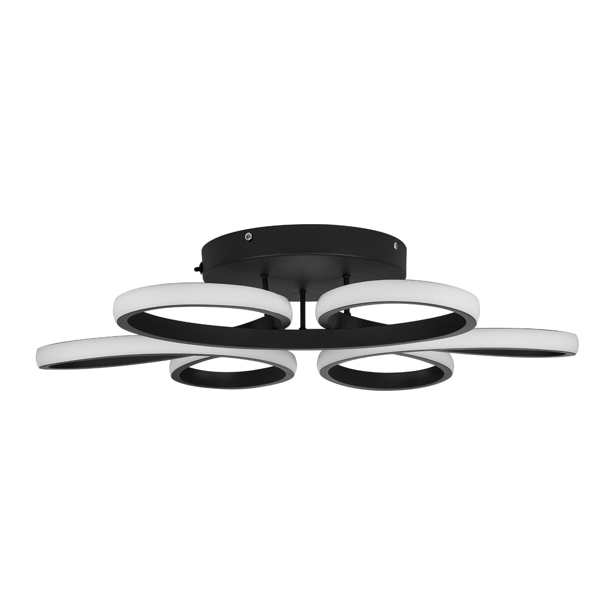 GLOBOSTAR® MARGARET 61400 Μοντέρνο Κρεμαστό Φωτιστικό Οροφής LED 54W 6210lm 360° AC 220-240V IP20 Ρυθμιζόμενο Λευκό CCT με Χειριστήριο από 2700K έως 6000K Dimmable - Lumileds SMD Chip - Μαύρο Ματ - Μ57 x Π57 x Υ12cm - 3 Χρόνια Εγγύηση - ledmania.gr