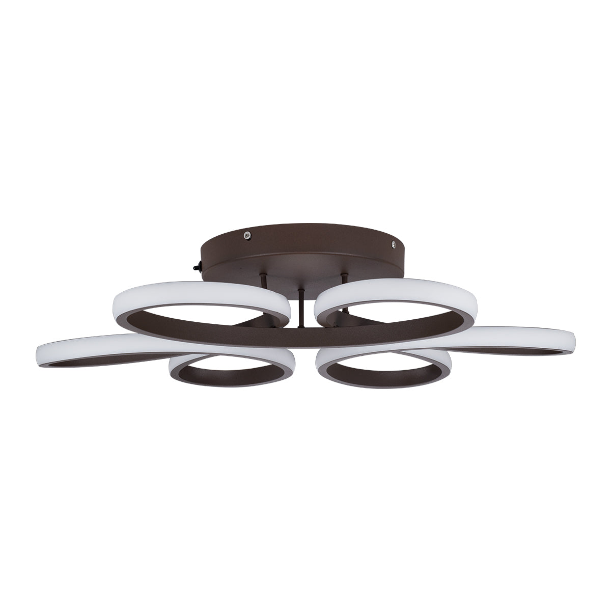 GLOBOSTAR® MARGARET 61402 Μοντέρνο Κρεμαστό Φωτιστικό Οροφής LED 54W 6210lm 360° AC 220-240V IP20 Ρυθμιζόμενο Λευκό CCT με Χειριστήριο από 2700K έως 6000K Dimmable - Lumileds SMD Chip - Καφέ Ματ - Μ57 x Π57 x Υ12cm - 3 Χρόνια Εγγύηση - ledmania.gr