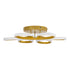 GLOBOSTAR® MARGARET 61403 Μοντέρνο Φωτιστικό Οροφής LED 54W 6210lm 360° AC 220-240V IP20 Ρυθμιζόμενο Λευκό CCT με Χειριστήριο από 2700K έως 6000K Dimmable - Lumileds SMD Chip - Χρυσό Βούρτσας - Μ57 x Π57 x Υ12cm - 3 Χρόνια Εγγύηση - ledmania.gr