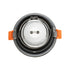 GLOBOSTAR® SIGMA 61461 Χωνευτή Στρόγγυλη Βάση Σποτ Οροφής/Μπάνιου για Λάμπα MR16/GU10 Αδιάβροχο IP65 - Νίκελ Βούρτσας Αλουμίνιο & Λευκό Γυαλί - Φ8.5 x Υ4.4cm / Q7.5cm - ledmania.gr