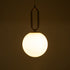 GloboStar® BELLISSIMO 61486 Μοντέρνο Κρεμαστό Φωτιστικό Οροφής Μονόφωτο 1 x E27 Γαλακτερή Γυάλινη Μπάλα με Μεταλλικό Επιχρυσωμενό Πλατίνα Σώμα Φ20 x Υ42cm - ledmania.gr