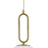 GloboStar® BELLISSIMO 61487 Μοντέρνο Κρεμαστό Φωτιστικό Οροφής Μονόφωτο 1 x E27 Γαλακτερή Γυάλινη Μπάλα με Μεταλλικό Επιχρυσωμενό Πλατίνα Σώμα Φ30 x Υ52cm - ledmania.gr