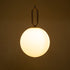 GloboStar® BELLISSIMO 61487 Μοντέρνο Κρεμαστό Φωτιστικό Οροφής Μονόφωτο 1 x E27 Γαλακτερή Γυάλινη Μπάλα με Μεταλλικό Επιχρυσωμενό Πλατίνα Σώμα Φ30 x Υ52cm - ledmania.gr