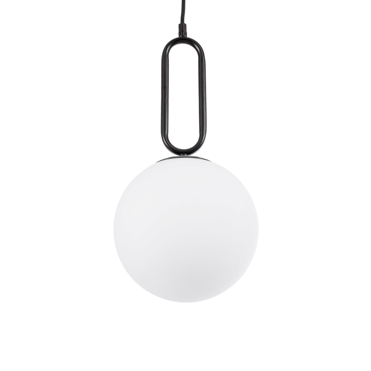 GLOBOSTAR® BELLISSIMO 61489 Μοντέρνο Κρεμαστό Φωτιστικό Οροφής με Ντουί 1 x E27 AC 220-240V IP20 - Λευκό & Μαύρο - Μ20 x Π20 x Υ42cm