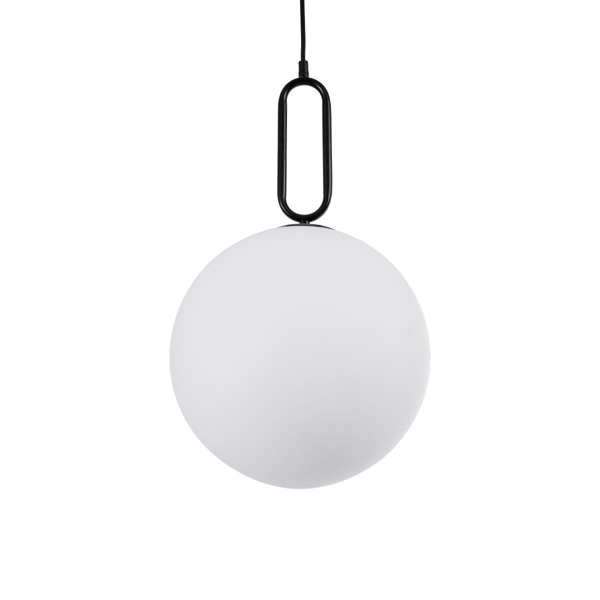 GLOBOSTAR® BELLISSIMO 61490 Μοντέρνο Κρεμαστό Φωτιστικό Οροφής με Ντουί 1 x E27 AC 220-240V IP20 - Λευκό & Μαύρο - Μ30 x Π30 x Υ52cm