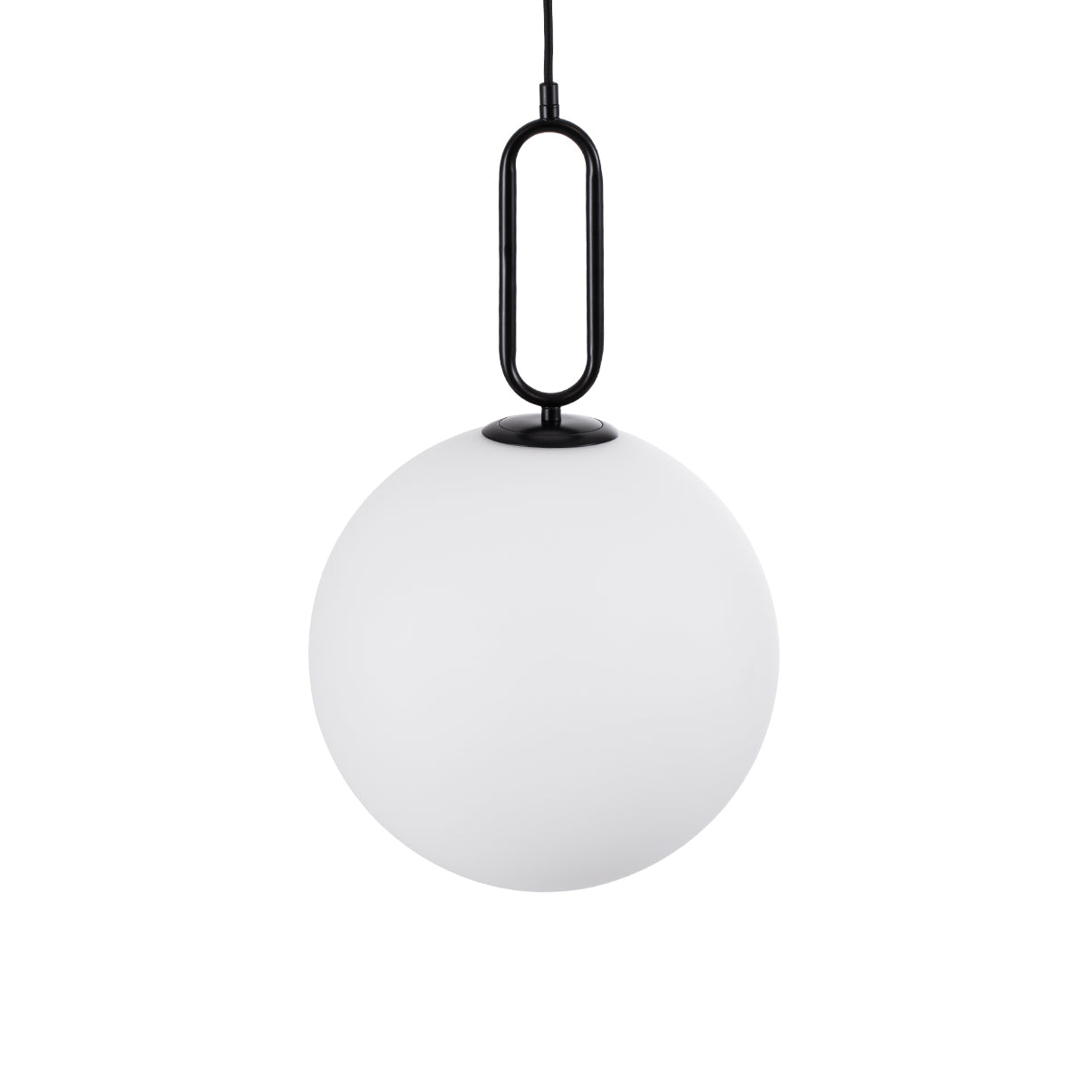 GLOBOSTAR® BELLISSIMO 61490 Μοντέρνο Κρεμαστό Φωτιστικό Οροφής με Ντουί 1 x E27 AC 220-240V IP20 - Λευκό & Μαύρο - Μ30 x Π30 x Υ52cm