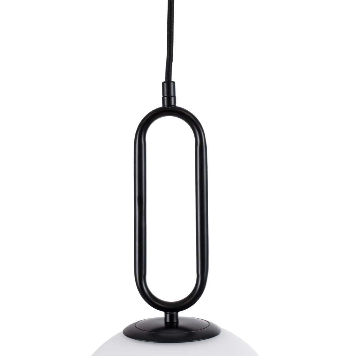 GLOBOSTAR® BELLISSIMO 61490 Μοντέρνο Κρεμαστό Φωτιστικό Οροφής με Ντουί 1 x E27 AC 220-240V IP20 - Λευκό & Μαύρο - Μ30 x Π30 x Υ52cm