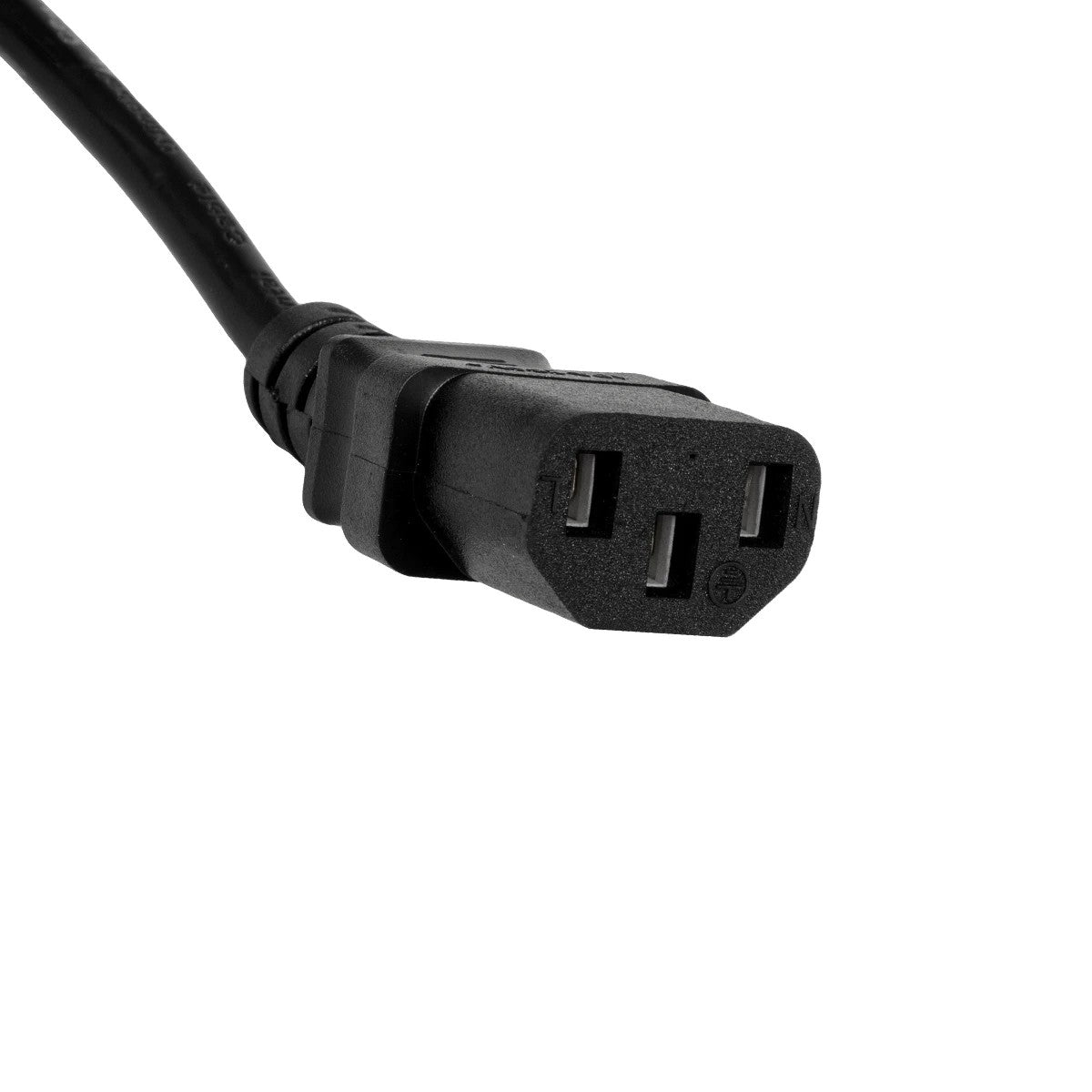 GLOBOSTAR® PLUGA 61498 Καλώδιο Τροφοδοσίας C13 με Πλάγια Πρίζα Schuko 250V 10A max 1.5m - 3*0.75mm2 - Μαύρο - Μ150 x Π3.6 x Υ3.6cm - ledmania.gr