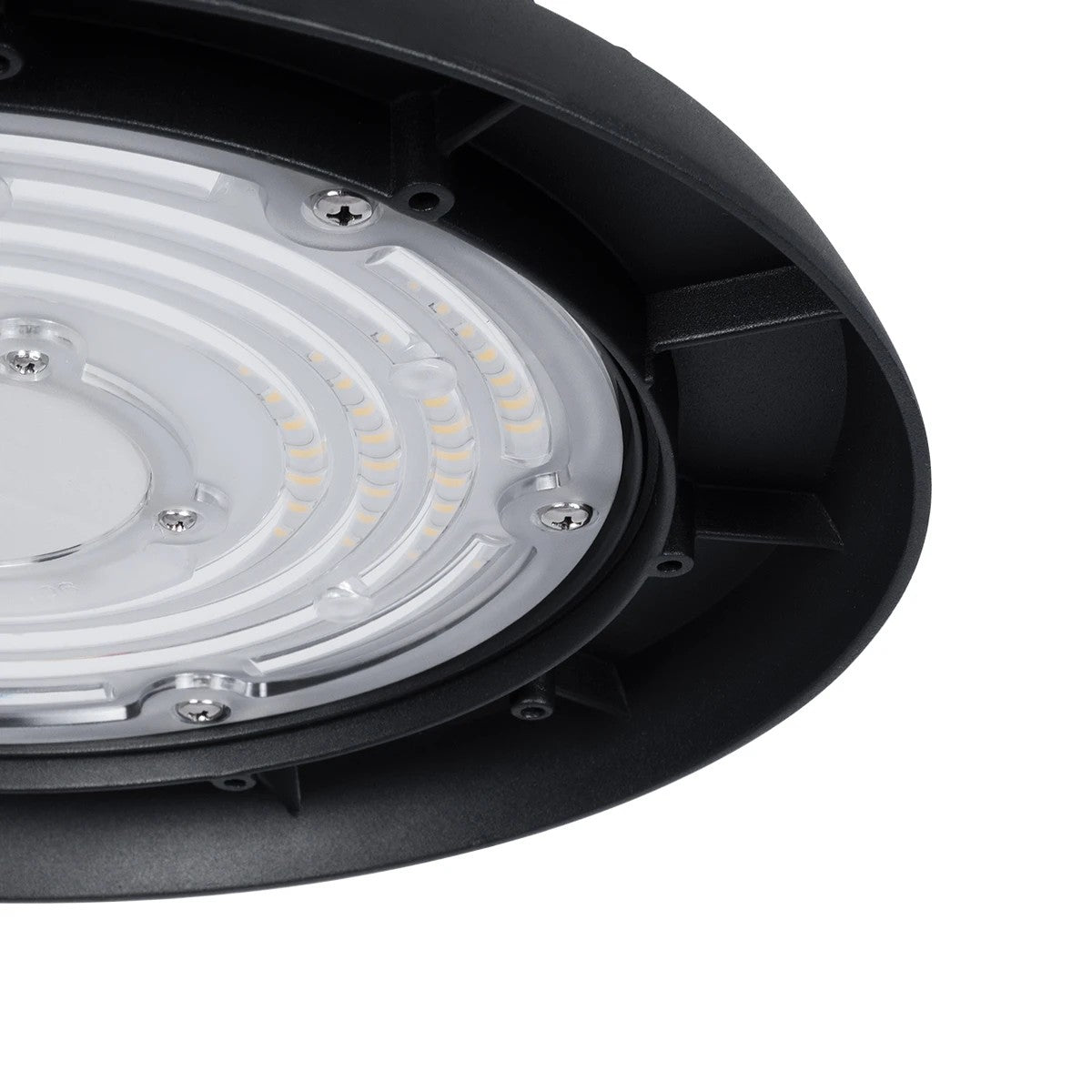 GloboStar® INDUSTRY 61500 LED UFO HIGH BAY 100W 175*SANAN OPTO CHIP 150lm/W 15000lm CRI≥80Ra SDCM<5 90° 85-265VAC 50/60Hz IP65 5000K TÜV SÜD CERTIFIED DRIVER - Μαύρο - Μ26.5 x Π26.5 x Υ15cm - 5 Χρόνια Εγγύηση