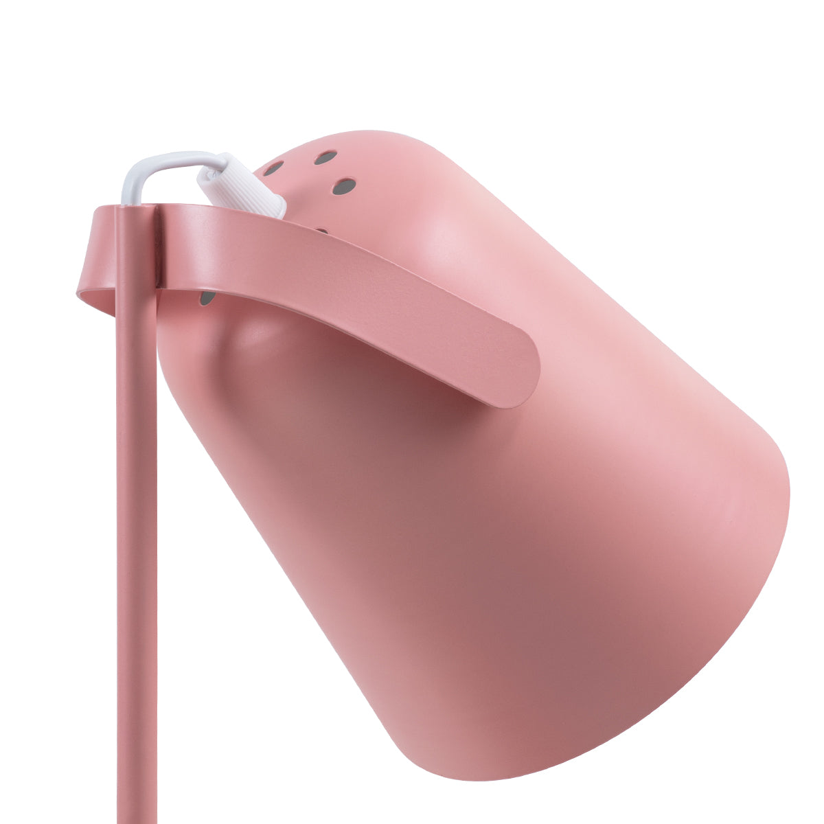 GloboStar® PENCASE 61565 Μοντέρνο Επιτραπέζιο Φωτιστικό Γραφείου - Πορτατίφ - Μονόφωτο 1 x E27 Ροζ Μεταλλικό Καμπάνα με Διακόπτη On/Off - Μολυβοθήκη & Βάση Τηλεφώνου - L12 x W15 x H38cm - ledmania.gr