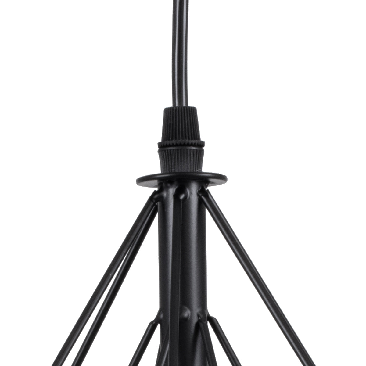 GloboStar® EIFFEL 61569 Vintage Κρεμαστό Φωτιστικό Ράγα Τρίφωτο 3 x E27 IP20 Μαύρο Μέταλλο με Λευκό Ύφασμα - Μ68 x Π25 x Υ130cm - ledmania.gr