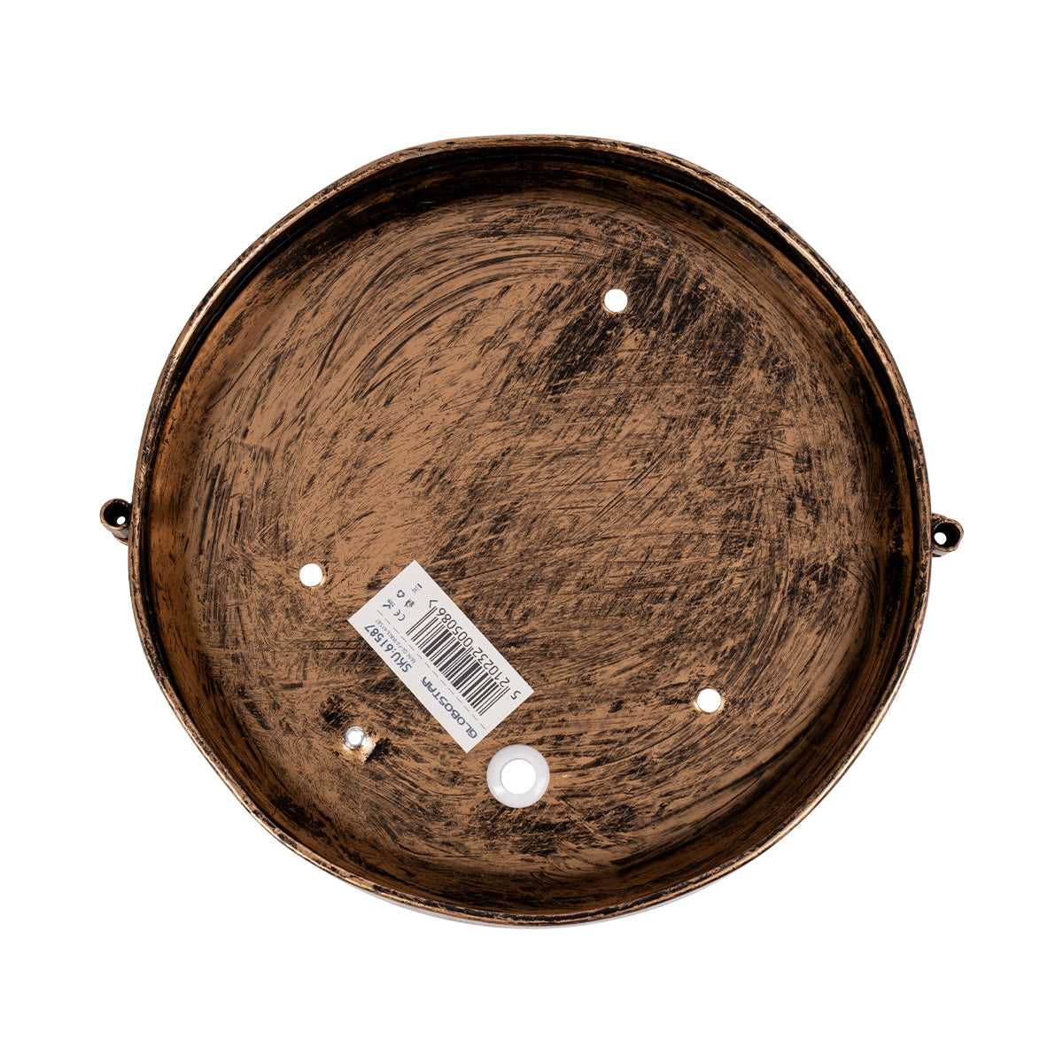 GLOBOSTAR® BOATLIGHT 61587 Vintage Φωτιστικό Καραβοχελώνα Τοίχου & Οροφής με Ντουί 1 x E27 120° AC 220-240V Αδιάβροχο IP65 - Μπρονζέ Εφέ Σκουριάς Ματ - Μ17.5 x Π17.5 x Υ9cm - ledmania.gr
