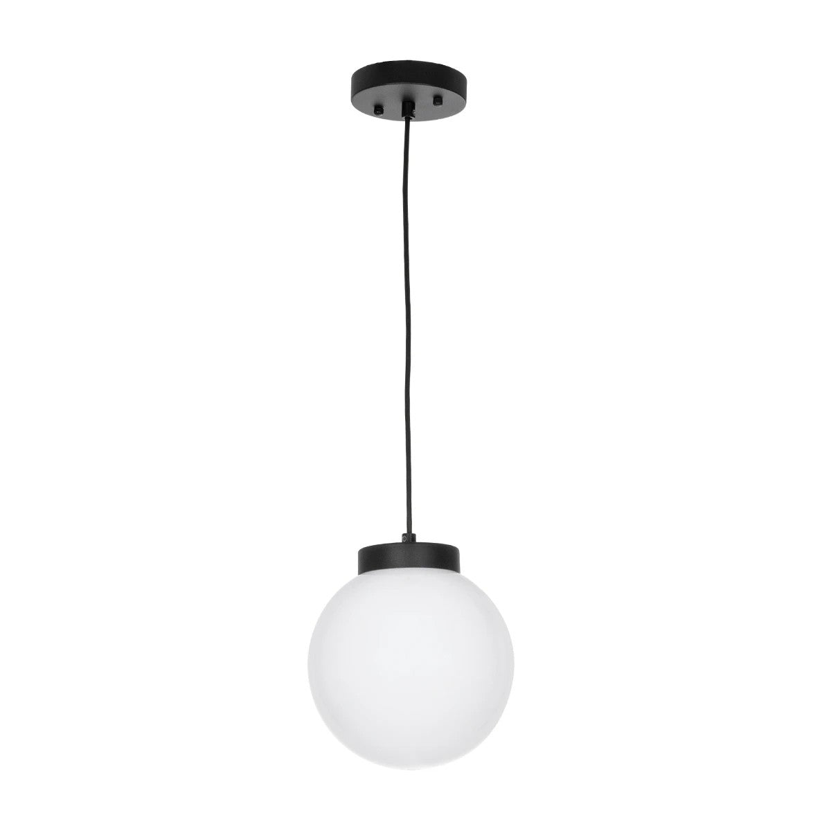 GLOBOSTAR® AGROS 61591 Κρεμαστό Φωτιστικό Οροφής Κήπου με Ντουί 1 x E27 AC 220-240V Αδιάβροχο IP65 - Λευκό & Μάυρο - Μ20 x Π20 x Υ22cm - ledmania.gr