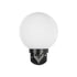 GLOBOSTAR® AGROS 61592 Φωτιστικό Τοίχου - Απλίκα Κήπου με Ντουί 1 x E27 AC 220-240V Αδιάβροχο IP65 - Λευκό & Μάυρο - Μ20 x Π20 x Υ30cm - ledmania.gr