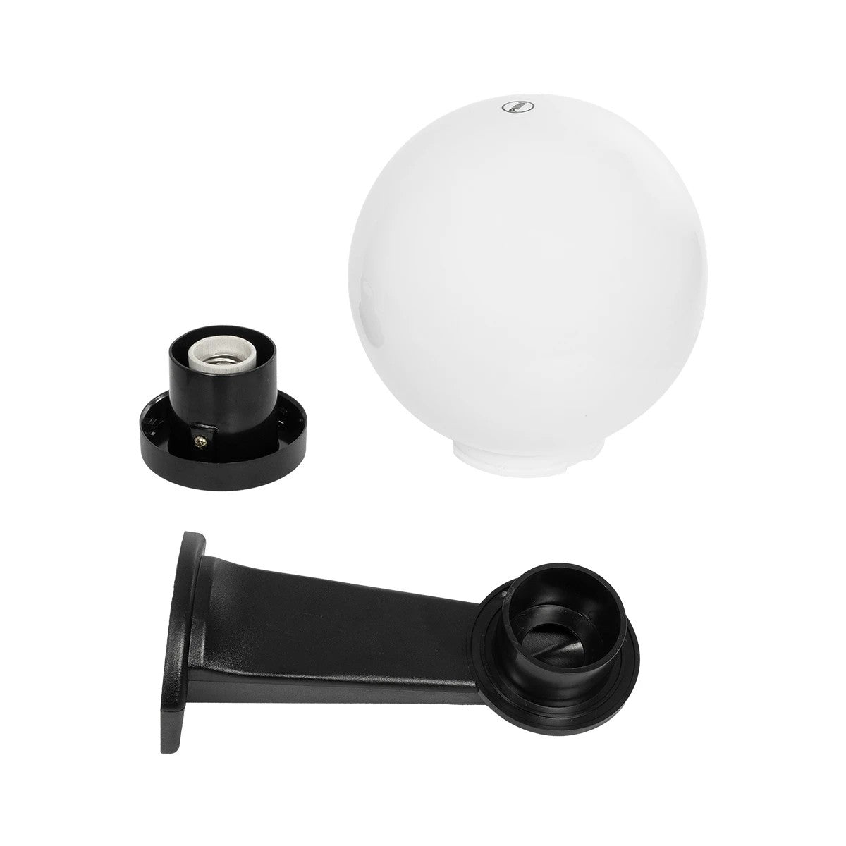 GLOBOSTAR® AGROS 61592 Φωτιστικό Τοίχου - Απλίκα Κήπου με Ντουί 1 x E27 AC 220-240V Αδιάβροχο IP65 - Λευκό & Μάυρο - Μ20 x Π20 x Υ30cm - ledmania.gr