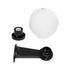 GLOBOSTAR® AGROS 61592 Φωτιστικό Τοίχου - Απλίκα Κήπου με Ντουί 1 x E27 AC 220-240V Αδιάβροχο IP65 - Λευκό & Μάυρο - Μ20 x Π20 x Υ30cm - ledmania.gr