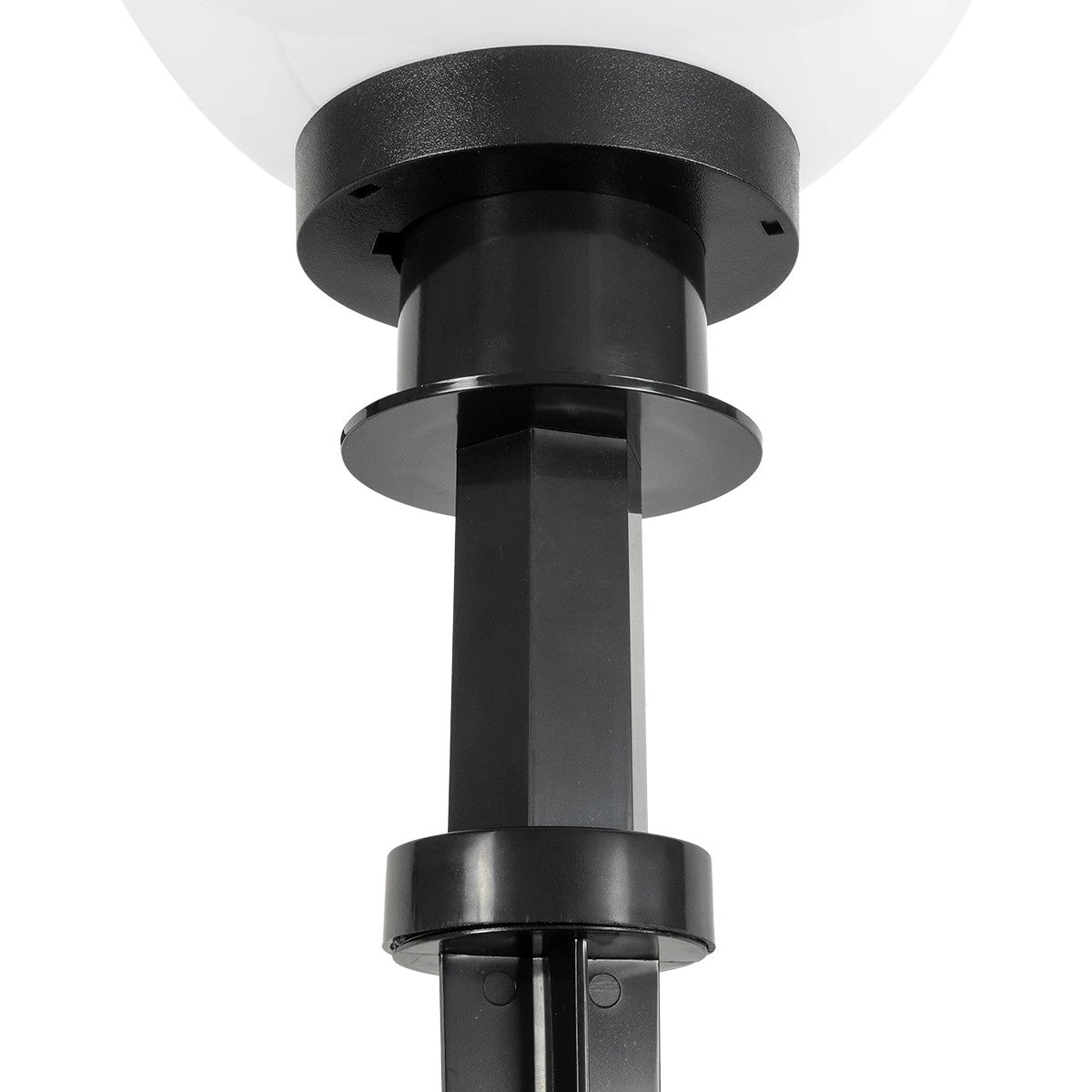 GLOBOSTAR® AGROS 61593 Φωτιστικό Κήπου / Καρφωτό με Ντουί 1 x E27 AC 220-240V Αδιάβροχο IP65 - Λευκό & Μάυρο - Μ20 x Π20 x Υ54cm - ledmania.gr