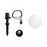 GLOBOSTAR® AGROS 61593 Φωτιστικό Κήπου / Καρφωτό με Ντουί 1 x E27 AC 220-240V Αδιάβροχο IP65 - Λευκό & Μάυρο - Μ20 x Π20 x Υ54cm - ledmania.gr
