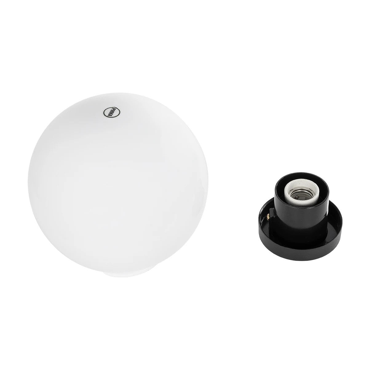 GLOBOSTAR® AGROS 61594 Φωτιστικό Κήπου με Ντουί 1 x E27 AC 220-240V Αδιάβροχο IP65 - Λευκό & Μάυρο - Μ20 x Π20 x Υ22cm - ledmania.gr