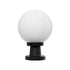 GLOBOSTAR® AGROS 61595 Φωτιστικό Κολωνάκι Κήπου με Ντουί 1 x E27 AC 220-240V Αδιάβροχο IP65 - Λευκό & Μάυρο - Μ20 x Π20 x Υ30cm - ledmania.gr