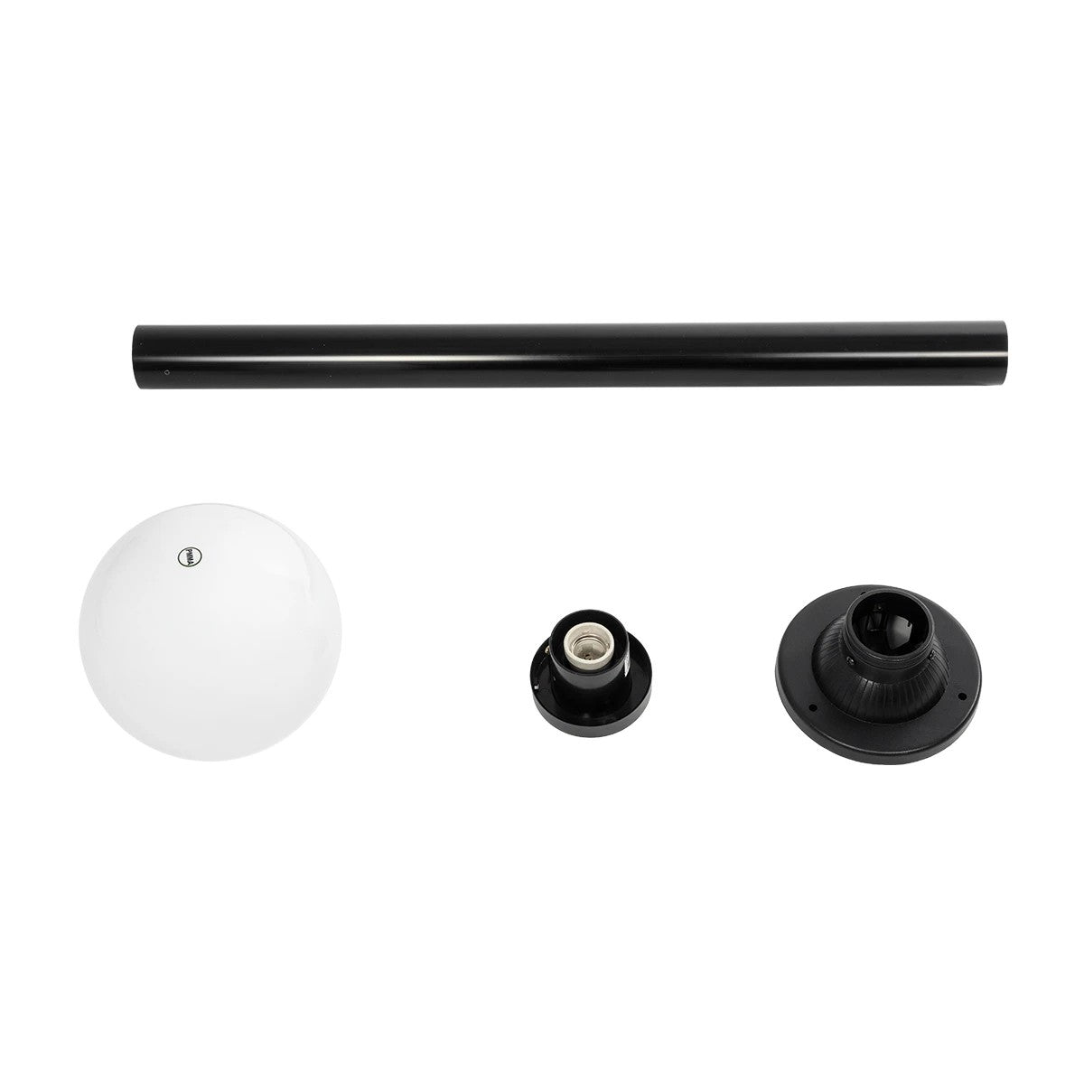 GLOBOSTAR® AGROS 61596 Φωτιστικό Κολωνάκι Κήπου με Ντουί 1 x E27 AC 220-240V Αδιάβροχο IP65 - Λευκό & Μάυρο - Μ20 x Π20 x Υ100cm - ledmania.gr