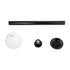 GLOBOSTAR® AGROS 61596 Φωτιστικό Κολωνάκι Κήπου με Ντουί 1 x E27 AC 220-240V Αδιάβροχο IP65 - Λευκό & Μάυρο - Μ20 x Π20 x Υ100cm - ledmania.gr