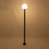GLOBOSTAR® AGROS 61597 Φωτιστικό Κολωνάκι Κήπου με Ντουί 1 x E27 AC 220-240V Αδιάβροχο IP65 - Λευκό & Μάυρο - Μ30 x Π30 x Υ240cm - ledmania.gr