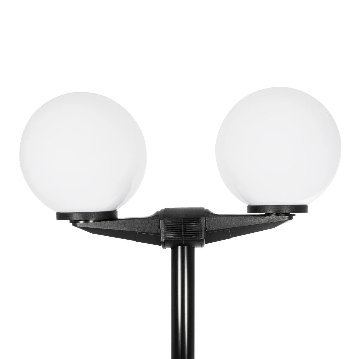 GLOBOSTAR® AGROS 61598 Φωτιστικό Κολωνάκι Κήπου με Ντουί 2 x E27 AC 220-240V Αδιάβροχο IP65 - Λευκό & Μάυρο - Μ75 x Π30 x Υ240cm - ledmania.gr