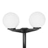 GLOBOSTAR® AGROS 61598 Φωτιστικό Κολωνάκι Κήπου με Ντουί 2 x E27 AC 220-240V Αδιάβροχο IP65 - Λευκό & Μάυρο - Μ75 x Π30 x Υ240cm - ledmania.gr