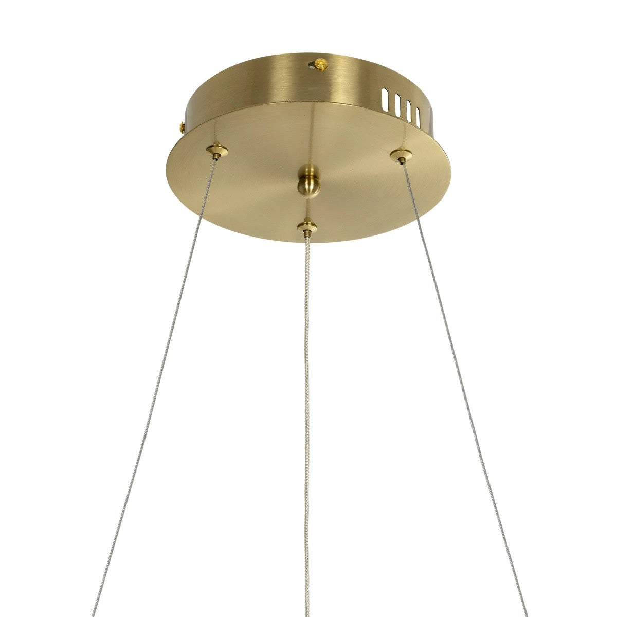 kelvo® GLOW 61659 Μοντέρνο Κρεμαστό Φωτιστικό Οροφής LED 58W 5800lm 360° AC 220-240V IP20 Ρυθμιζόμενο Λευκό CCT με Χειριστήριο από 2700K έως 6000K Dimmable - Lumileds SMD Chip - Χρυσό Πλατίνα & Λευκό Νήμα - Μ80 x Π80 x Υ60cm - 3 Χρόνια Εγγύηση - ledmania.gr