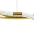 kelvo® GLOW 61659 Μοντέρνο Κρεμαστό Φωτιστικό Οροφής LED 58W 5800lm 360° AC 220-240V IP20 Ρυθμιζόμενο Λευκό CCT με Χειριστήριο από 2700K έως 6000K Dimmable - Lumileds SMD Chip - Χρυσό Πλατίνα & Λευκό Νήμα - Μ80 x Π80 x Υ60cm - 3 Χρόνια Εγγύηση - ledmania.gr