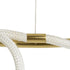 kelvo® GLOW 61660 Μοντέρνο Κρεμαστό Φωτιστικό Οροφής LED 69W 6900lm 360° AC 220-240V IP20 Ρυθμιζόμενο Λευκό CCT με Χειριστήριο από 2700K έως 6000K Dimmable - Lumileds SMD Chip - Χρυσό Πλατίνα & Λευκό Νήμα - Μ100 x Π100 x Υ70cm - 3 Χρόνια Εγγύηση - ledmania.gr