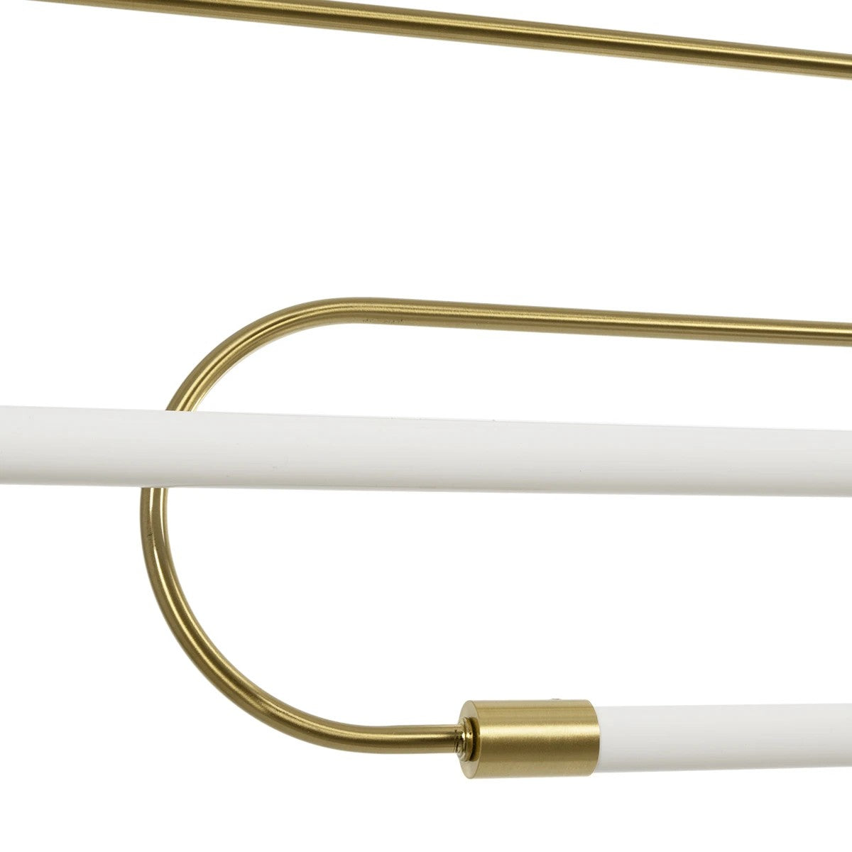 kelvo® GLOW 61665 Μοντέρνο Κρεμαστό Φωτιστικό Οροφής LED 28W 2800lm 360° AC 220-240V IP20 Ρυθμιζόμενο Λευκό CCT με Χειριστήριο από 2700K έως 6000K Dimmable - Lumileds SMD Chip - Χρυσό Πλατίνα & Λευκό Νήμα - Μ160 x Π3 x Υ25cm - 3 Χρόνια Εγγύηση - ledmania.gr