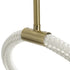 kelvo® GLOW 61667 Μοντέρνο Κρεμαστό Φωτιστικό Οροφής LED 34W 3400lm 360° AC 220-240V IP20 Ρυθμιζόμενο Λευκό CCT με Χειριστήριο από 2700K έως 6000K Dimmable - Lumileds SMD Chip - Χρυσό Πλατίνα & Λευκό Νήμα - Μ120 x Π120 x Υ60cm - 3 Χρόνια Εγγύηση - ledmania.gr