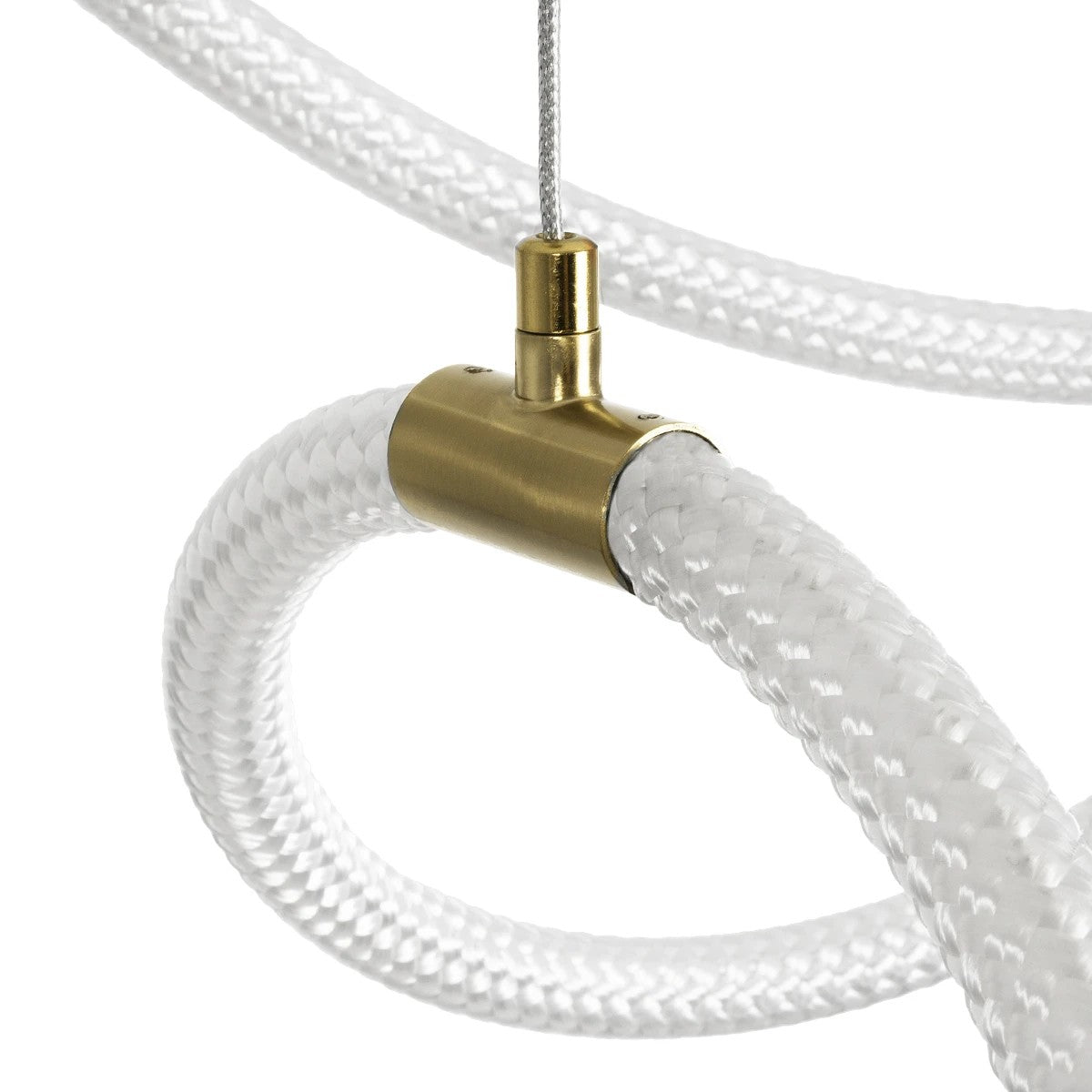 kelvo® GLOW 61668 Μοντέρνο Κρεμαστό Φωτιστικό Οροφής LED 65W 6500lm 360° AC 220-240V IP20 Ρυθμιζόμενο Λευκό CCT με Χειριστήριο από 2700K έως 6000K Dimmable - Lumileds SMD Chip - Χρυσό Πλατίνα & Λευκό Νήμα - Μ150 x Π150 x Υ80cm - 3 Χρόνια Εγγύηση - ledmania.gr