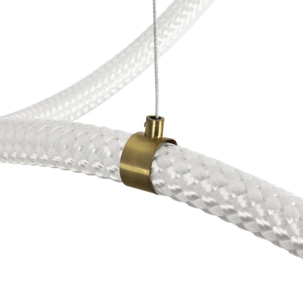 kelvo® GLOW 61668 Μοντέρνο Κρεμαστό Φωτιστικό Οροφής LED 65W 6500lm 360° AC 220-240V IP20 Ρυθμιζόμενο Λευκό CCT με Χειριστήριο από 2700K έως 6000K Dimmable - Lumileds SMD Chip - Χρυσό Πλατίνα & Λευκό Νήμα - Μ150 x Π150 x Υ80cm - 3 Χρόνια Εγγύηση - ledmania.gr