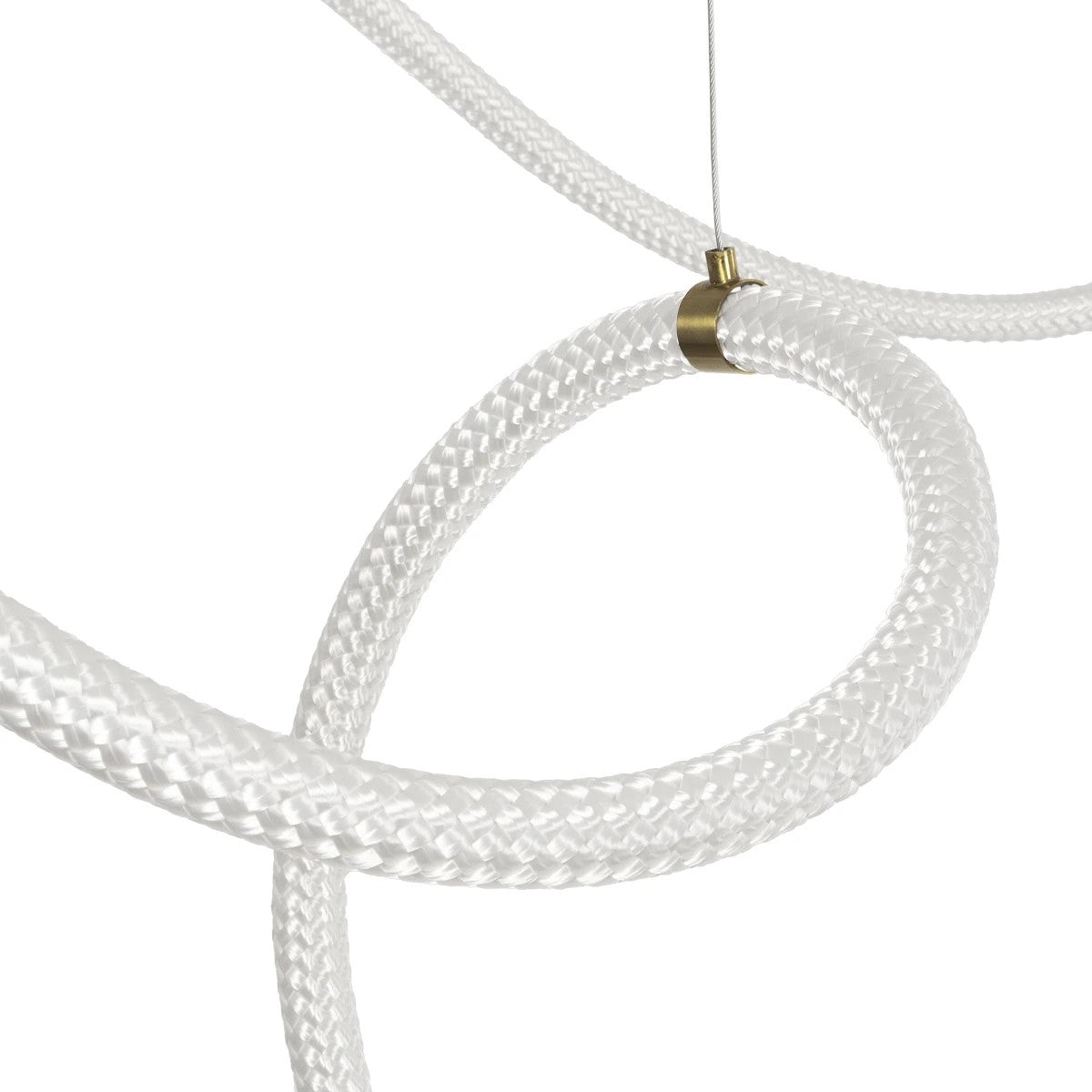 kelvo® GLOW 61669 Μοντέρνο Κρεμαστό Φωτιστικό Οροφής LED 105W 10500lm 360° AC 220-240V IP20 Ρυθμιζόμενο Λευκό CCT με Χειριστήριο από 2700K έως 6000K Dimmable - Lumileds SMD Chip - Χρυσό Πλατίνα & Λευκό Νήμα - Μ300 x Π300 x Υ120cm - 3 Χρόνια Εγγύηση - ledmania.gr
