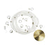 kelvo® GLOW 61669 Μοντέρνο Κρεμαστό Φωτιστικό Οροφής LED 105W 10500lm 360° AC 220-240V IP20 Ρυθμιζόμενο Λευκό CCT με Χειριστήριο από 2700K έως 6000K Dimmable - Lumileds SMD Chip - Χρυσό Πλατίνα & Λευκό Νήμα - Μ300 x Π300 x Υ120cm - 3 Χρόνια Εγγύηση - ledmania.gr