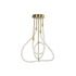 kelvo® GLOW 61670 Μοντέρνο Φωτιστικό Οροφής LED 40W 4000lm 360° AC 220-240V IP20 Ρυθμιζόμενο Λευκό CCT με Χειριστήριο από 2700K έως 6000K Dimmable - Lumileds SMD Chip - Χρυσό Πλατίνα & Λευκό Νήμα - Μ50 x Π50 x Υ70cm - 3 Χρόνια Εγγύηση - ledmania.gr