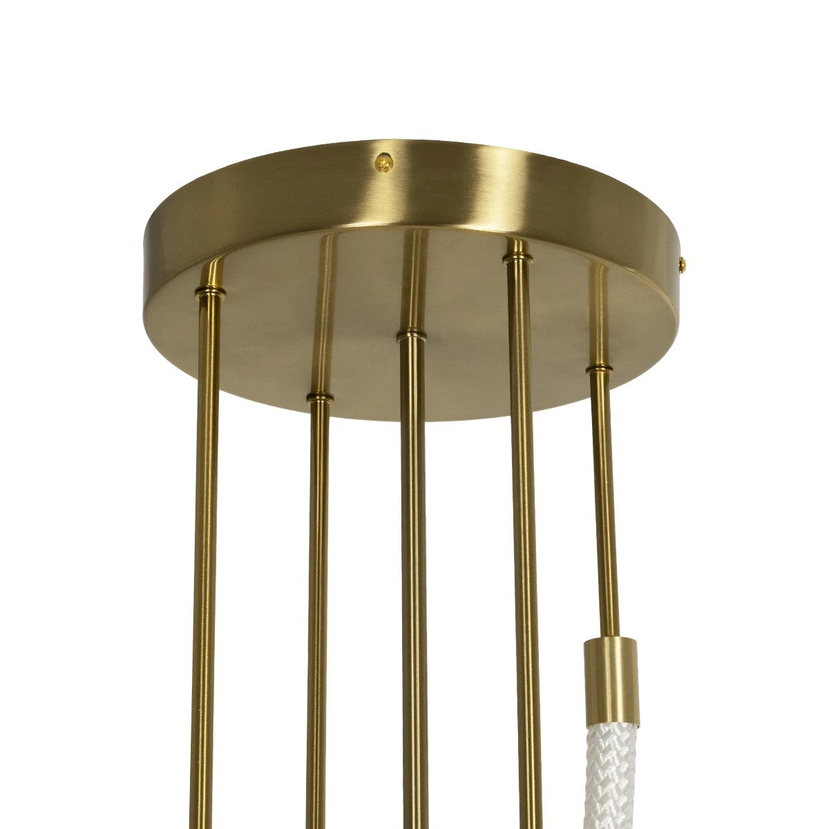 kelvo® GLOW 61671 Μοντέρνο Φωτιστικό Οροφής LED 85W 8500lm 360° AC 220-240V IP20 Ρυθμιζόμενο Λευκό CCT με Χειριστήριο από 2700K έως 6000K Dimmable - Lumileds SMD Chip - Χρυσό Πλατίνα & Λευκό Νήμα - Μ100 x Π100 x Υ140cm - 3 Χρόνια Εγγύηση - ledmania.gr