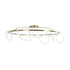 kelvo® GLOW 61675 Μοντέρνο Φωτιστικό Οροφής LED 89W 8900lm 360° AC 220-240V IP20 Ρυθμιζόμενο Λευκό CCT με Χειριστήριο από 2700K έως 6000K Dimmable - Lumileds SMD Chip - Χρυσό Πλατίνα & Λευκό Νήμα - Μ150 x Π150 x Υ30cm - 3 Χρόνια Εγγύηση - ledmania.gr