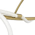 kelvo® GLOW 61675 Μοντέρνο Φωτιστικό Οροφής LED 89W 8900lm 360° AC 220-240V IP20 Ρυθμιζόμενο Λευκό CCT με Χειριστήριο από 2700K έως 6000K Dimmable - Lumileds SMD Chip - Χρυσό Πλατίνα & Λευκό Νήμα - Μ150 x Π150 x Υ30cm - 3 Χρόνια Εγγύηση - ledmania.gr