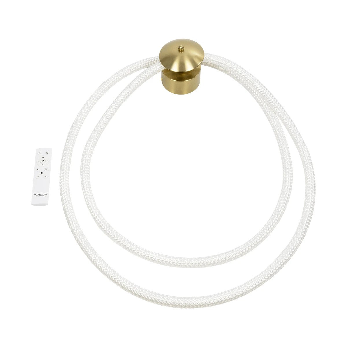 kelvo® GLOW 61676 Μοντέρνο Φωτιστικό Τοίχου - Απλίκα LED 45W 4500lm 360° AC 220-240V IP20 Ρυθμιζόμενο Λευκό CCT με Χειριστήριο από 2700K έως 6000K Dimmable - Lumileds SMD Chip - Χρυσό Πλατίνα & Λευκό Νήμα - Μ30 x Π15 x Υ110cm - 3 Χρόνια Εγγύηση - ledmania.gr