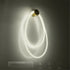 kelvo® GLOW 61676 Μοντέρνο Φωτιστικό Τοίχου - Απλίκα LED 45W 4500lm 360° AC 220-240V IP20 Ρυθμιζόμενο Λευκό CCT με Χειριστήριο από 2700K έως 6000K Dimmable - Lumileds SMD Chip - Χρυσό Πλατίνα & Λευκό Νήμα - Μ30 x Π15 x Υ110cm - 3 Χρόνια Εγγύηση - ledmania.gr