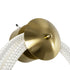 kelvo® GLOW 61676 Μοντέρνο Φωτιστικό Τοίχου - Απλίκα LED 45W 4500lm 360° AC 220-240V IP20 Ρυθμιζόμενο Λευκό CCT με Χειριστήριο από 2700K έως 6000K Dimmable - Lumileds SMD Chip - Χρυσό Πλατίνα & Λευκό Νήμα - Μ30 x Π15 x Υ110cm - 3 Χρόνια Εγγύηση - ledmania.gr