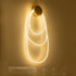 kelvo® GLOW 61677 Μοντέρνο Φωτιστικό Τοίχου - Απλίκα LED 60W 6000lm 360° AC 220-240V IP20 Ρυθμιζόμενο Λευκό CCT με Χειριστήριο από 2700K έως 6000K Dimmable - Lumileds SMD Chip - Χρυσό Πλατίνα & Λευκό Νήμα - Μ40 x Π15 x Υ110cm - 3 Χρόνια Εγγύηση - ledmania.gr