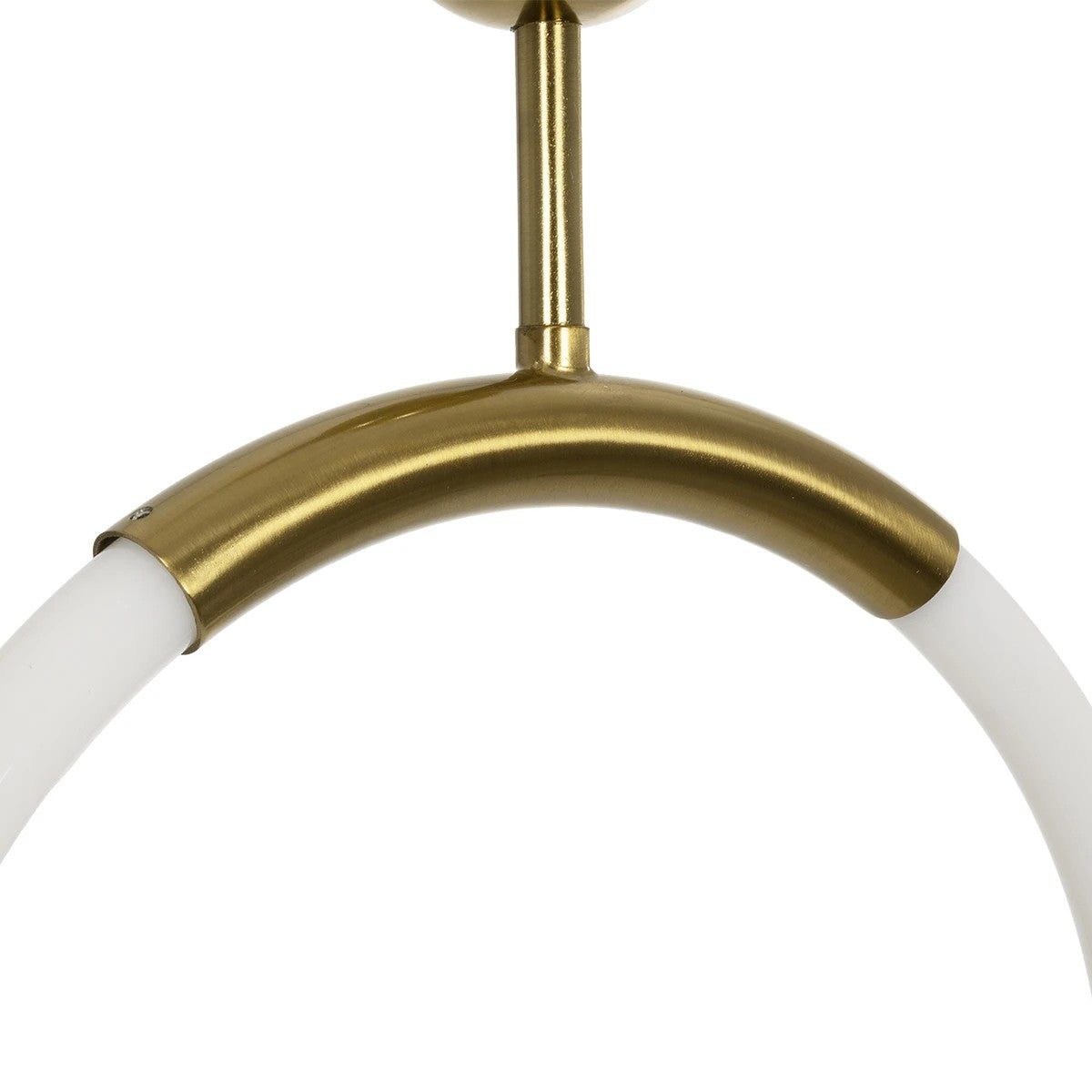 kelvo® GLOW 61678 Μοντέρνο Κρεμαστό Φωτιστικό Οροφής LED 18W 1800lm 360° AC 220-240V IP20 Ρυθμιζόμενο Λευκό CCT με On/Off 2700K/4500K/6000K - Lumileds SMD Chip - Χρυσό Πλατίνα & Λευκό Νήμα - Μ30 x Π30 x Υ65cm - 3 Χρόνια Εγγύηση - ledmania.gr