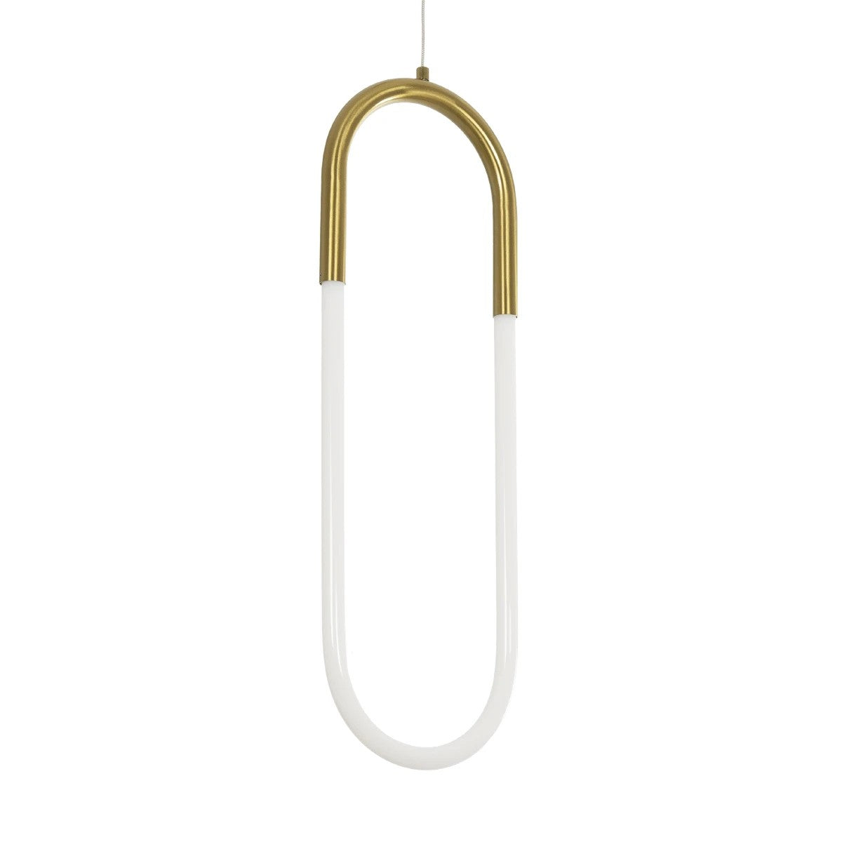 kelvo® GLOW 61679 Μοντέρνο Κρεμαστό Φωτιστικό Οροφής LED 18W 1800lm 360° AC 220-240V IP20 Ρυθμιζόμενο Λευκό CCT με On/Off 2700K/4500K/6000K - Lumileds SMD Chip - Χρυσό Πλατίνα & Λευκό Νήμα - Μ20 x Π5 x Υ60cm - 3 Χρόνια Εγγύηση - ledmania.gr