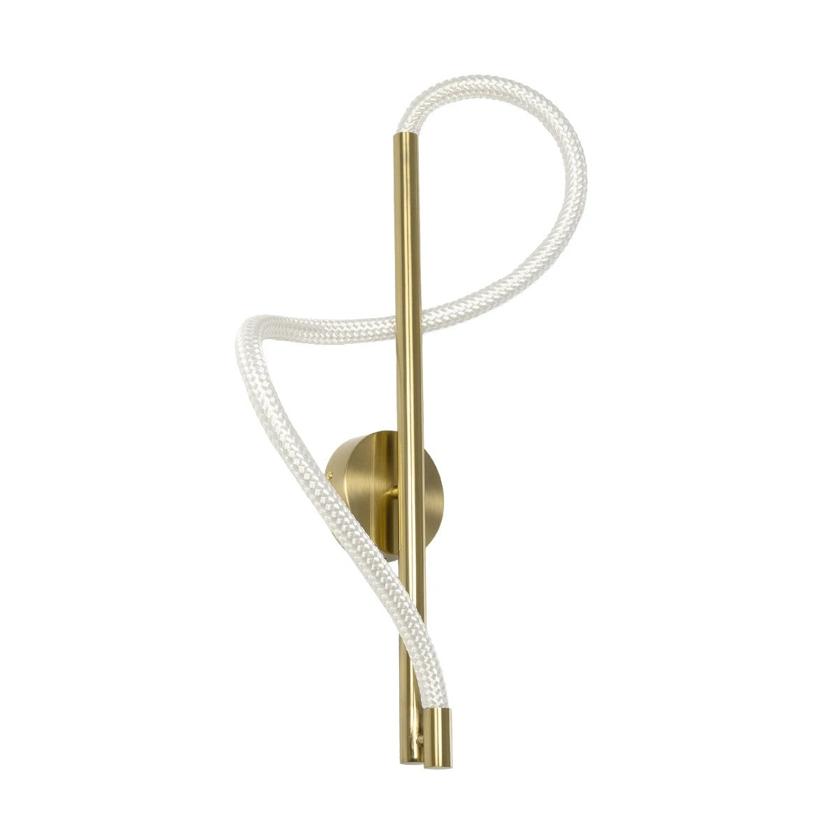 kelvo® GLOW 61682 Μοντέρνο Φωτιστικό Τοίχου - Απλίκα LED 24W 2400lm 360° AC 220-240V IP20 Ρυθμιζόμενο Λευκό CCT με On/Off 2700K/4500K/6000K - Lumileds SMD Chip - Χρυσό Πλατίνα & Λευκό Νήμα - Μ30 x Π15 x Υ70cm - 3 Χρόνια Εγγύηση - ledmania.gr