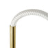kelvo® GLOW 61682 Μοντέρνο Φωτιστικό Τοίχου - Απλίκα LED 24W 2400lm 360° AC 220-240V IP20 Ρυθμιζόμενο Λευκό CCT με On/Off 2700K/4500K/6000K - Lumileds SMD Chip - Χρυσό Πλατίνα & Λευκό Νήμα - Μ30 x Π15 x Υ70cm - 3 Χρόνια Εγγύηση - ledmania.gr